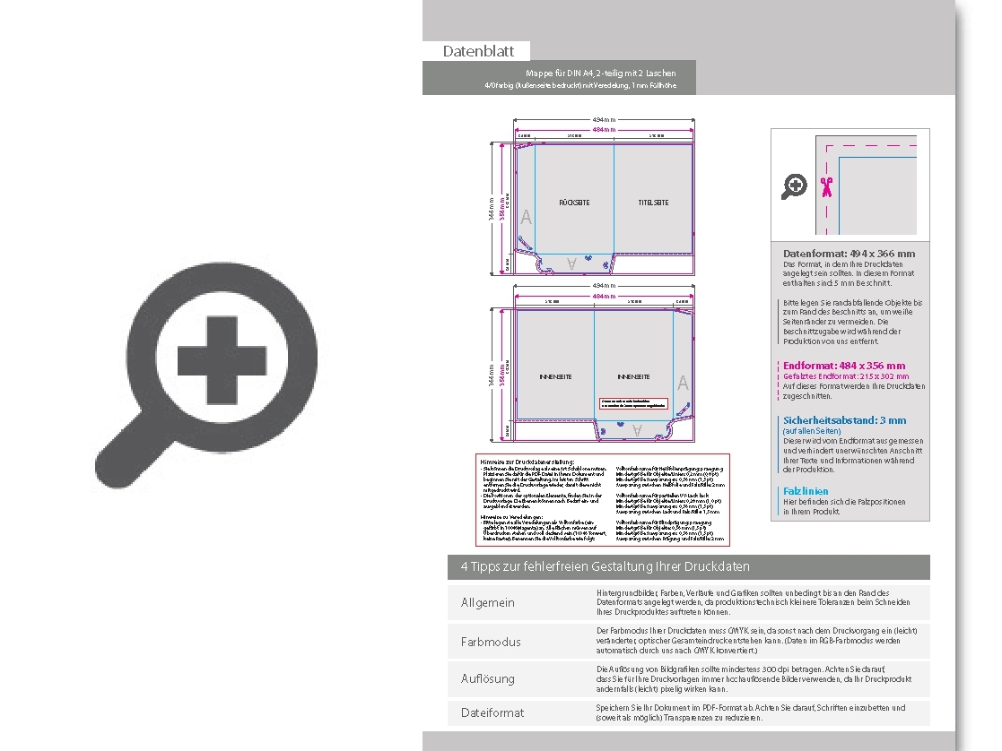 Product Bild mappe_f__r_din_a4__2-teilig_mit_2_laschen__4_0_farbig_(au__enseite_bedruckt)__mit_mattfolie_kaschiert
